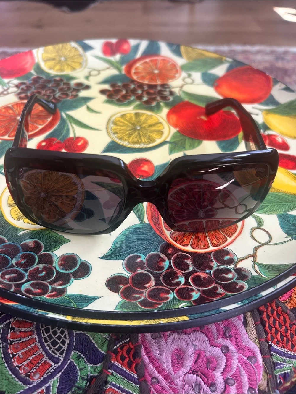 Tom Ford Black Oversized Square Women's Sunglasses NWT